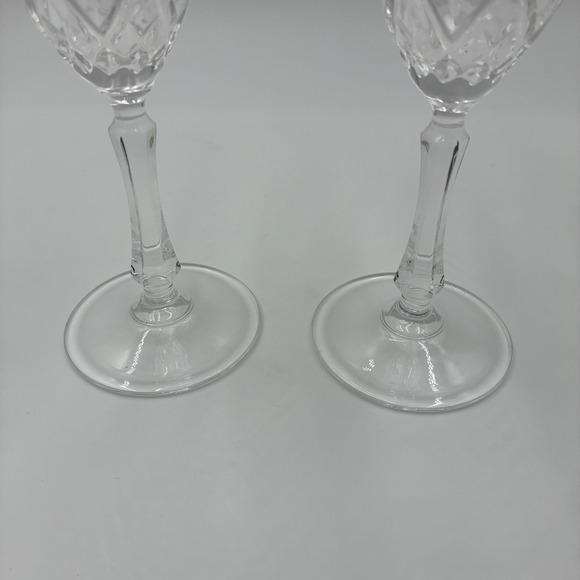 Oneida LUCIA Pair Champagne Flutes 8 RARE Crystal VINTAGE Stemware - Picture 3 of 14